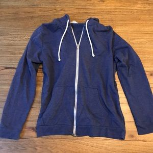 Blue zip up sweatshirt